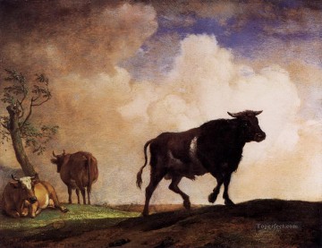 paulus verschuur Painting - Paulus Potter The Bull